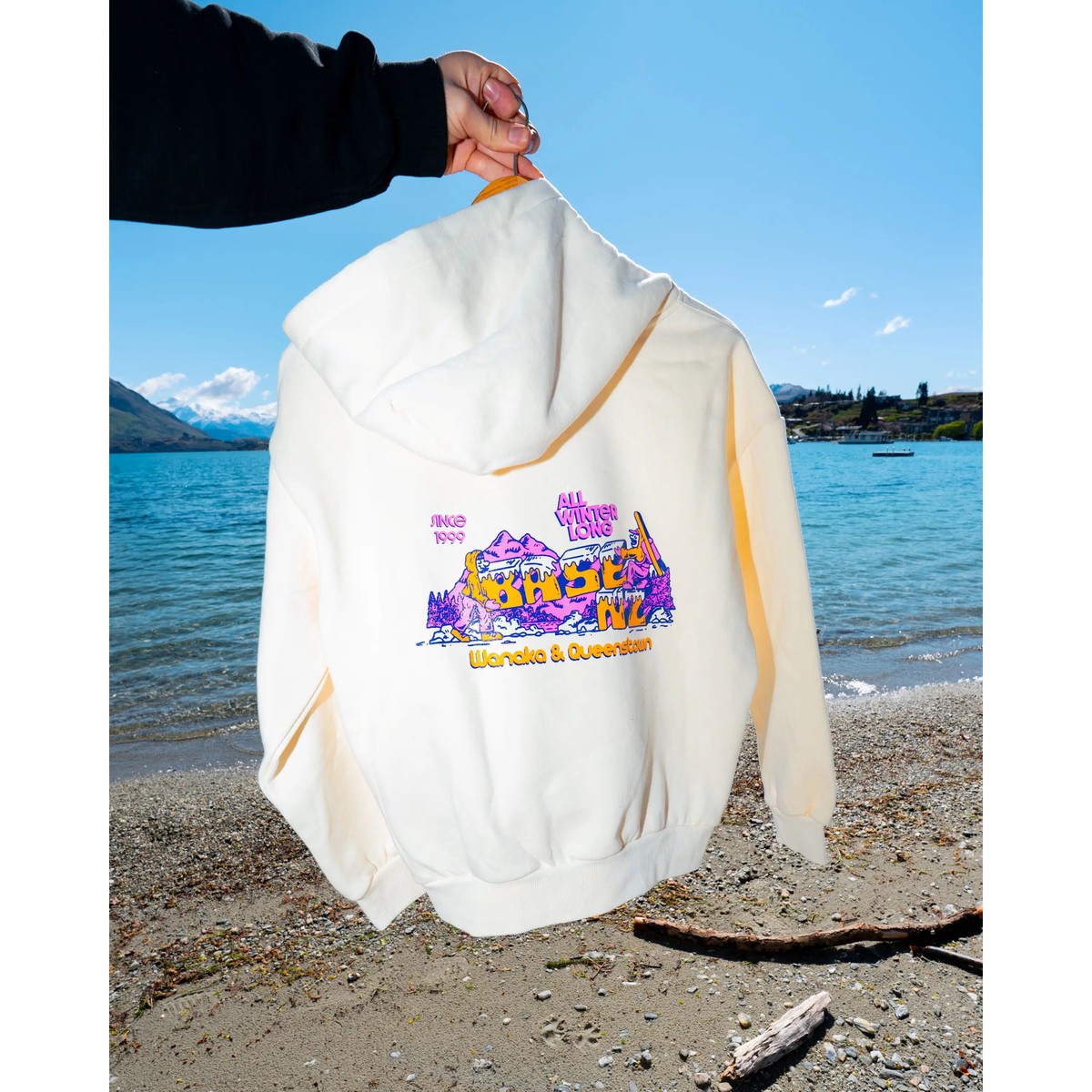BaseNZ All Winter Long Box Hood Womens - Ecru / Purple / Pink / Orange