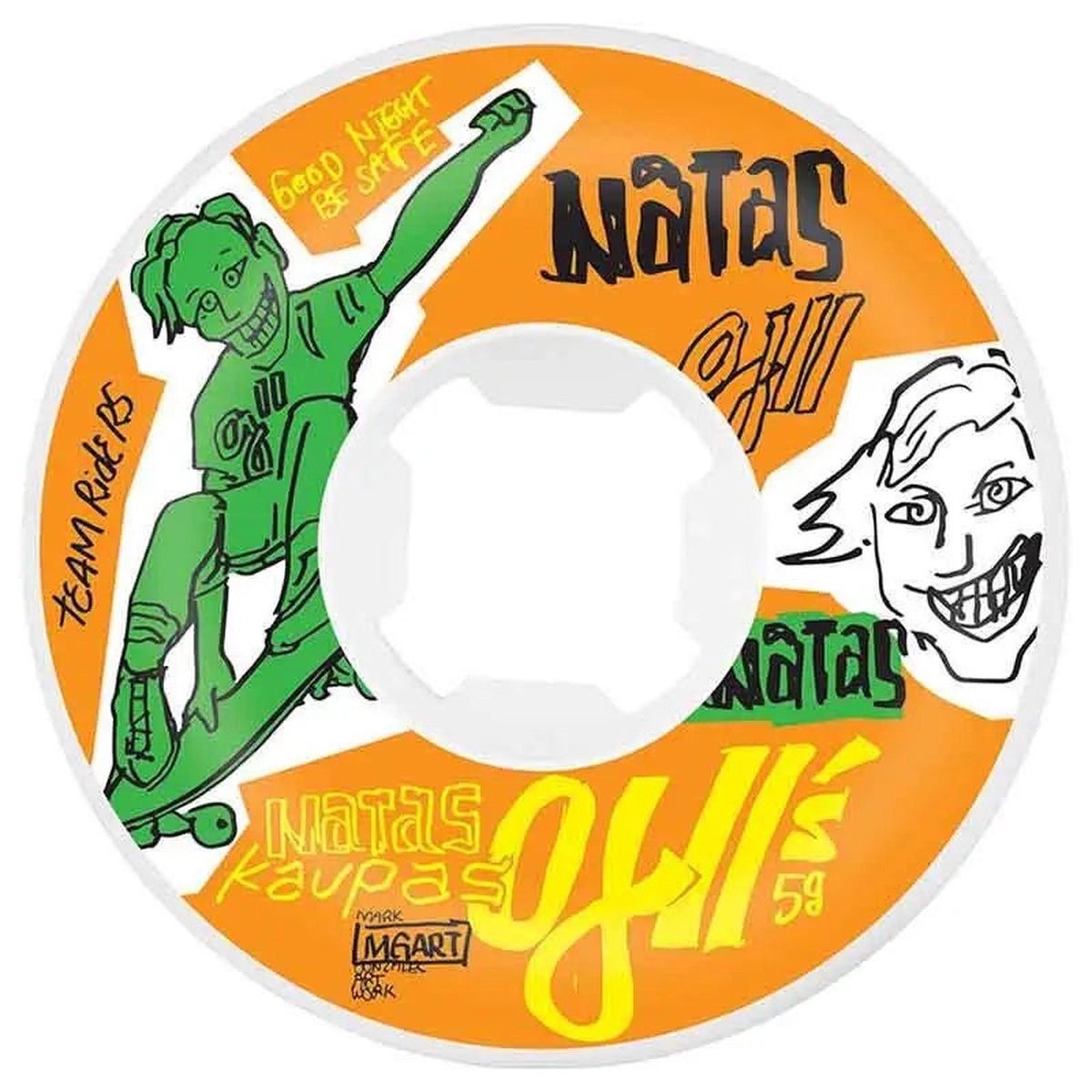 OJ Natas Kaupas 2 Neon Original Hardline 95A Skate Wheels