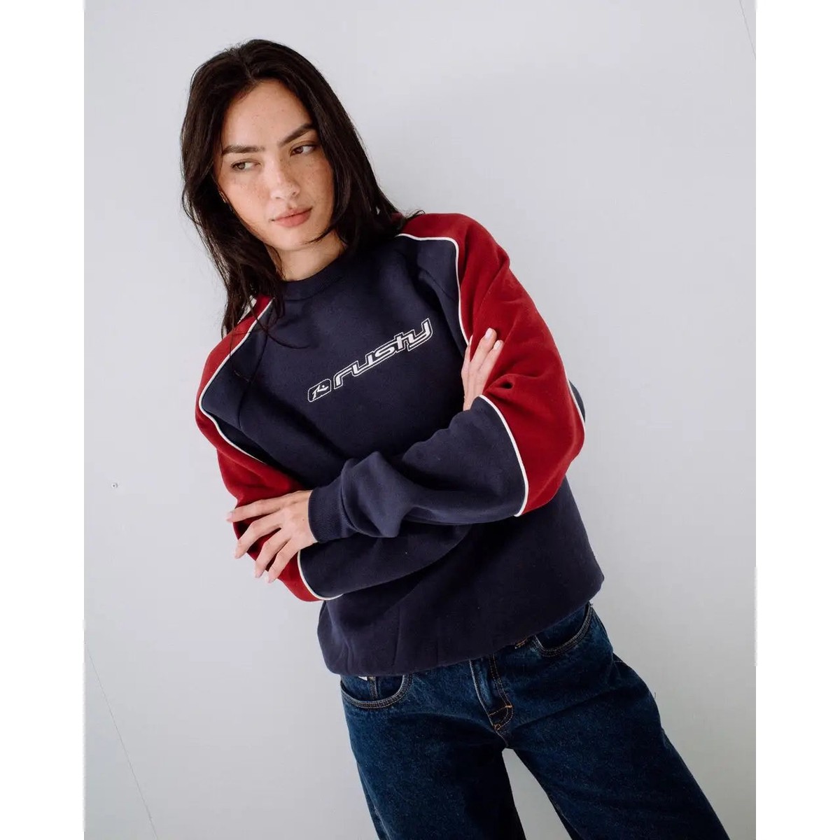 Rusty South Of The River Oversize Crew Fleece